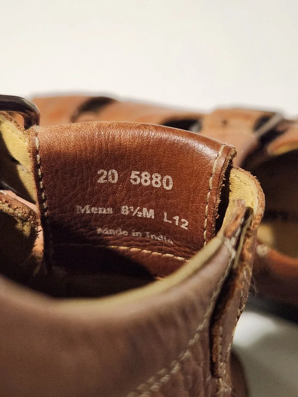 Johnston & Murphy Leather Fisherman Sandals with Buckle Tan Size 8.5
